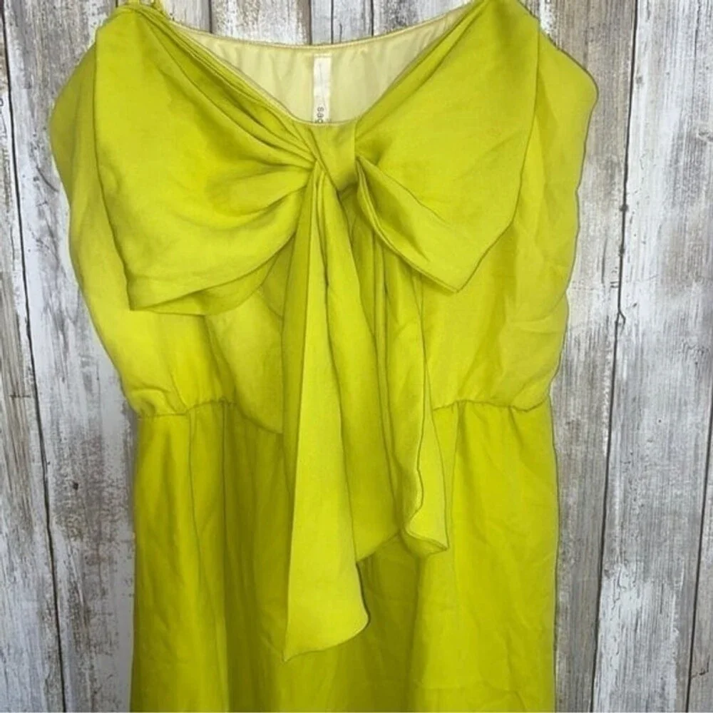 NWT Sage Bonnie Bow Lime Dress - Picture 3 of 5